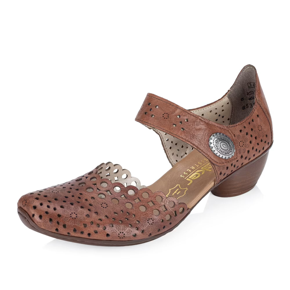 Rieker 43753 Mirjam Perforated Mary Jane – Cute & Comfy