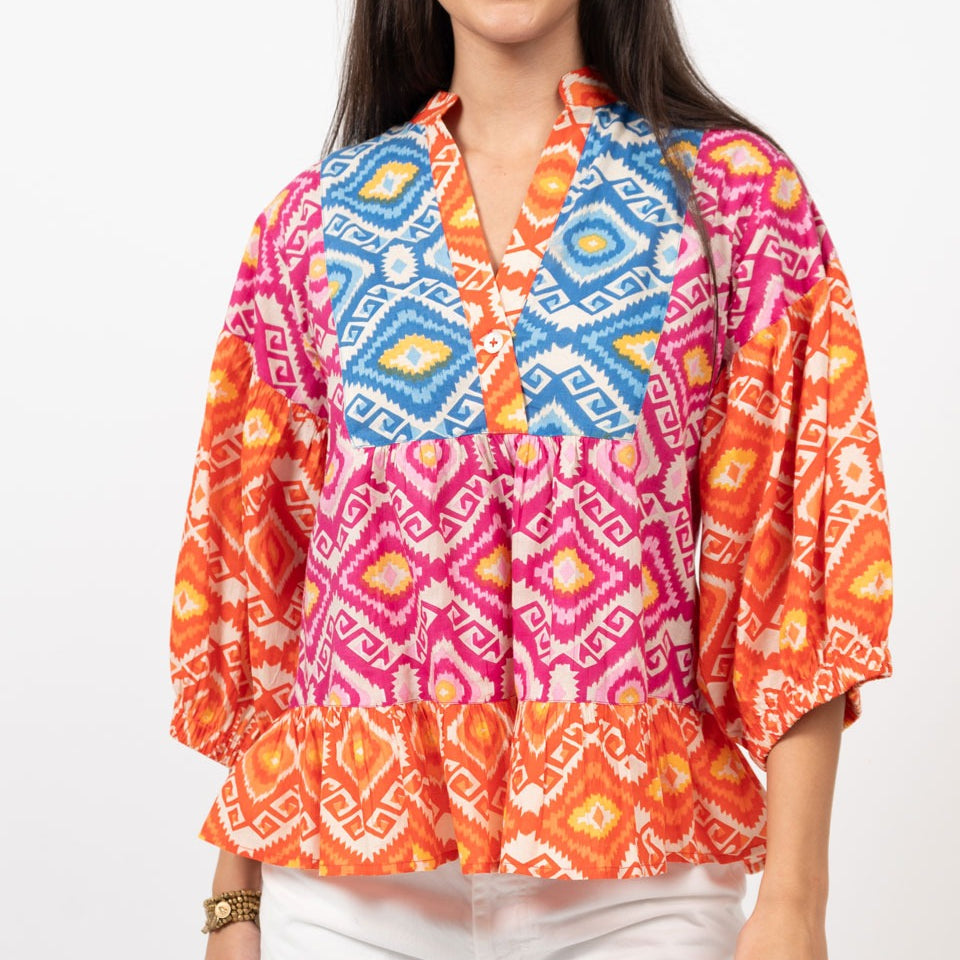 Ivy Jane 650327 Tribal Tiered Top