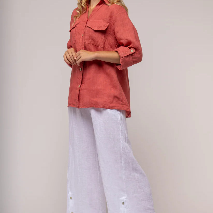 Linen Luv TP966 French Linen Button Down