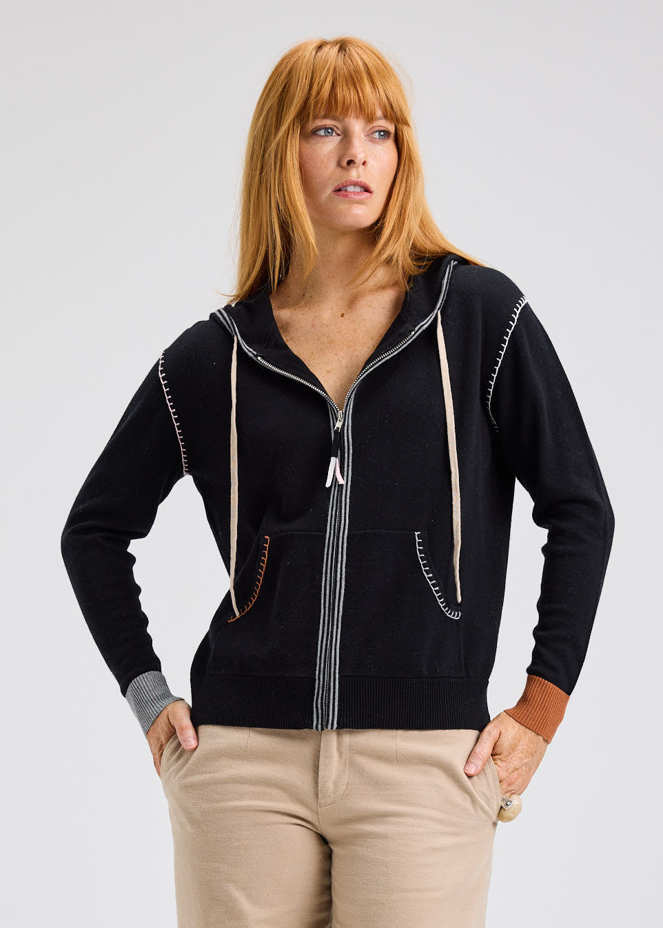 Zaket & Plover ZP7544U Heart-Embroidery Hoodie – Cute & Comfy