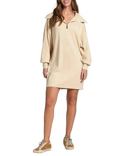 APNY C437 Half-Zip Sweatshirt Dress – Cute & Comfy