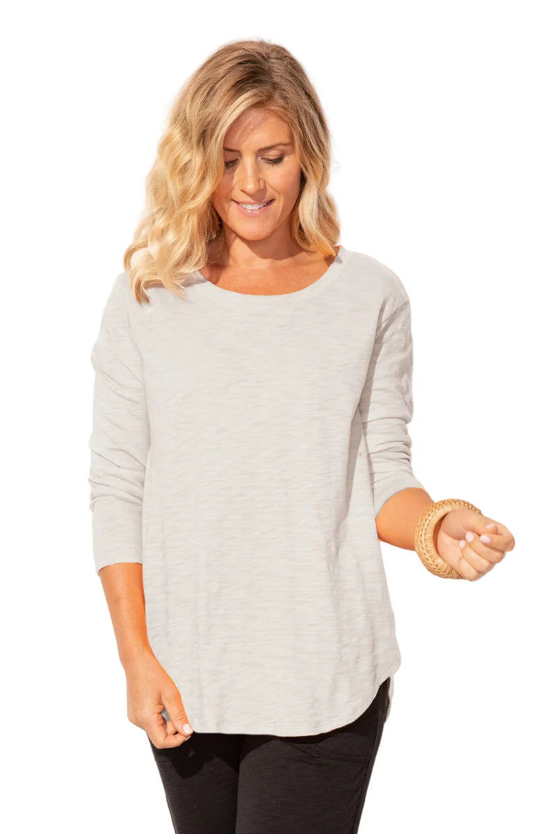 Escape by Habitat 10004 Cotton Slub Hi-Lo Tee