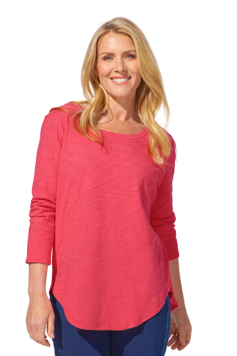 Escape by Habitat 10004 Cotton Slub Hi-Lo Tee