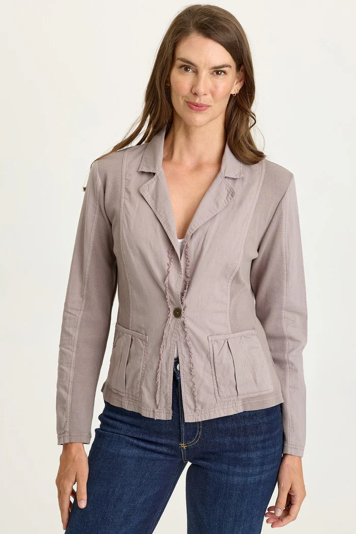 XCVI 14893W Brax Linen One-Button Blazer