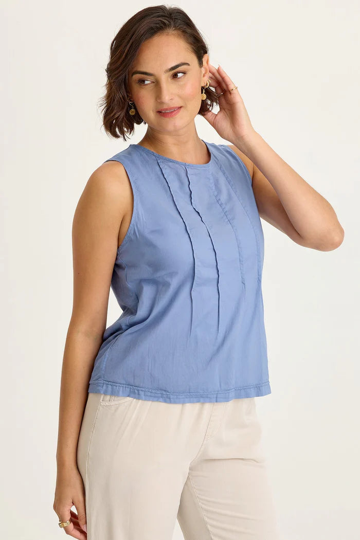 XCVI 14895W Jerilene Voile Pintuck Tank