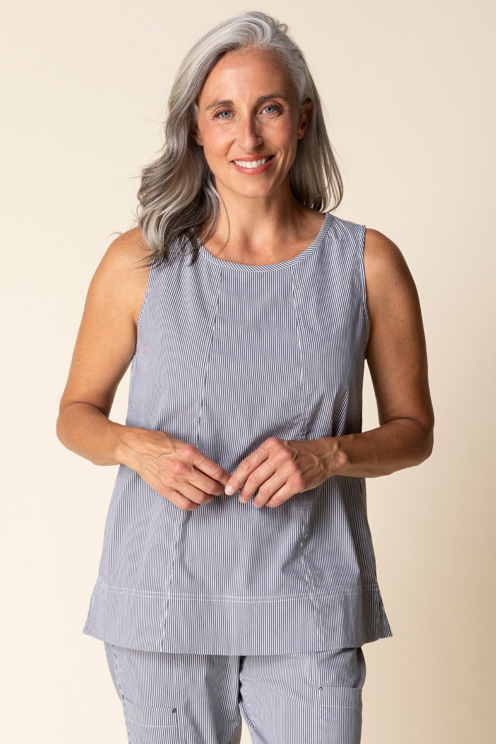 Habitat 18350 Cool Tech Stripe Seaside Tank