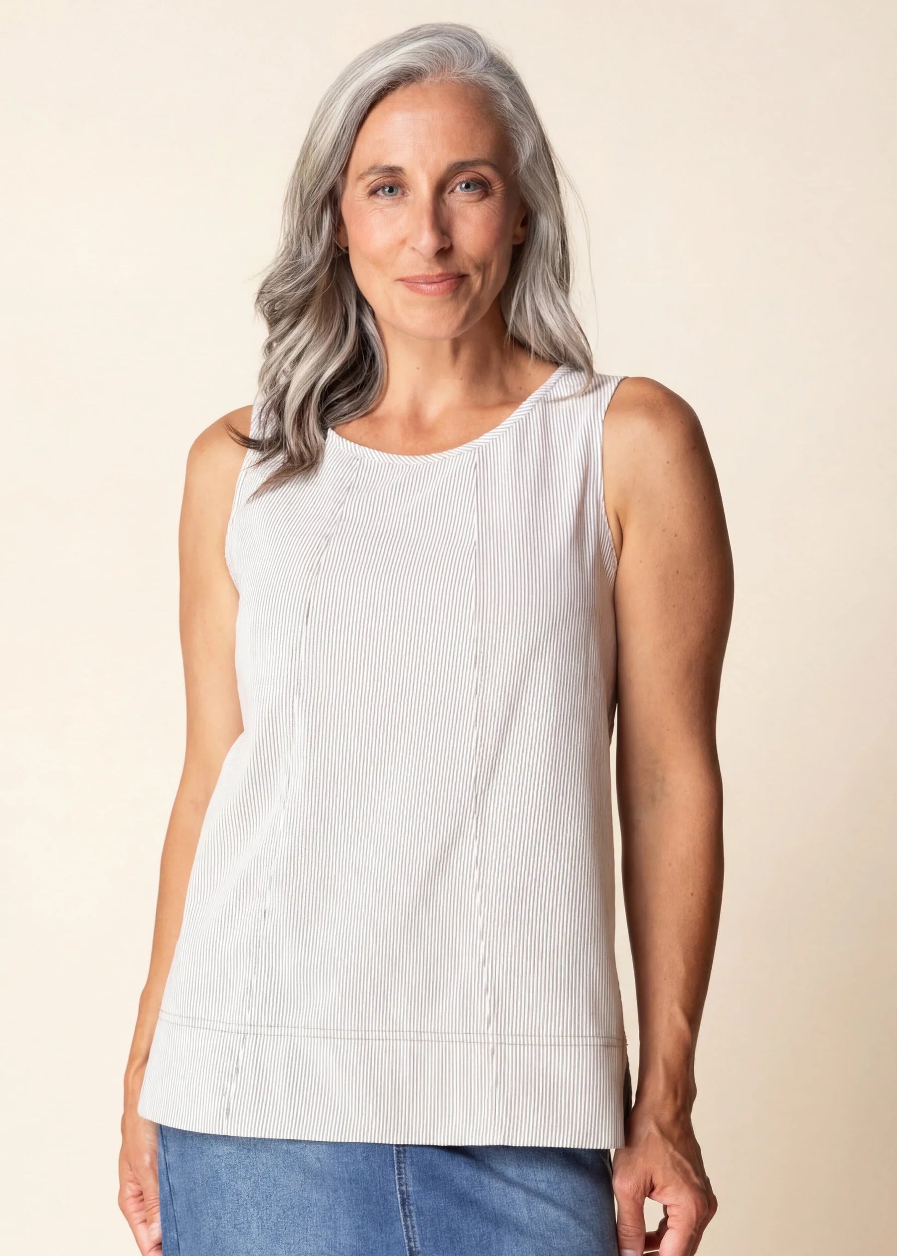 Habitat 18350 Cool Tech Stripe Seaside Tank