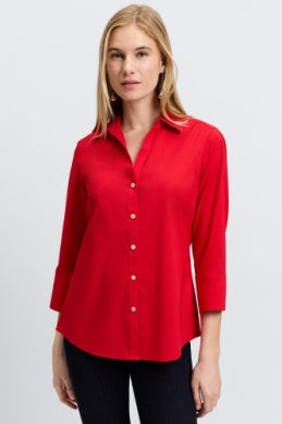 Foxcroft 185062 Mary 3/4 Solid Stretch Shirt