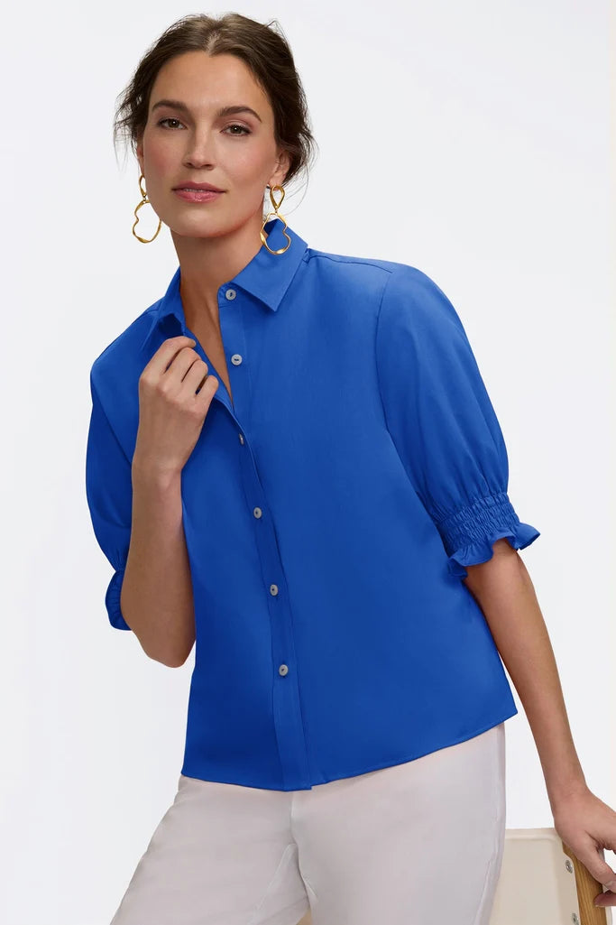 Foxcroft 205555 Vivienne Stretch Matte Sateen Elbow Sleeve Shirt