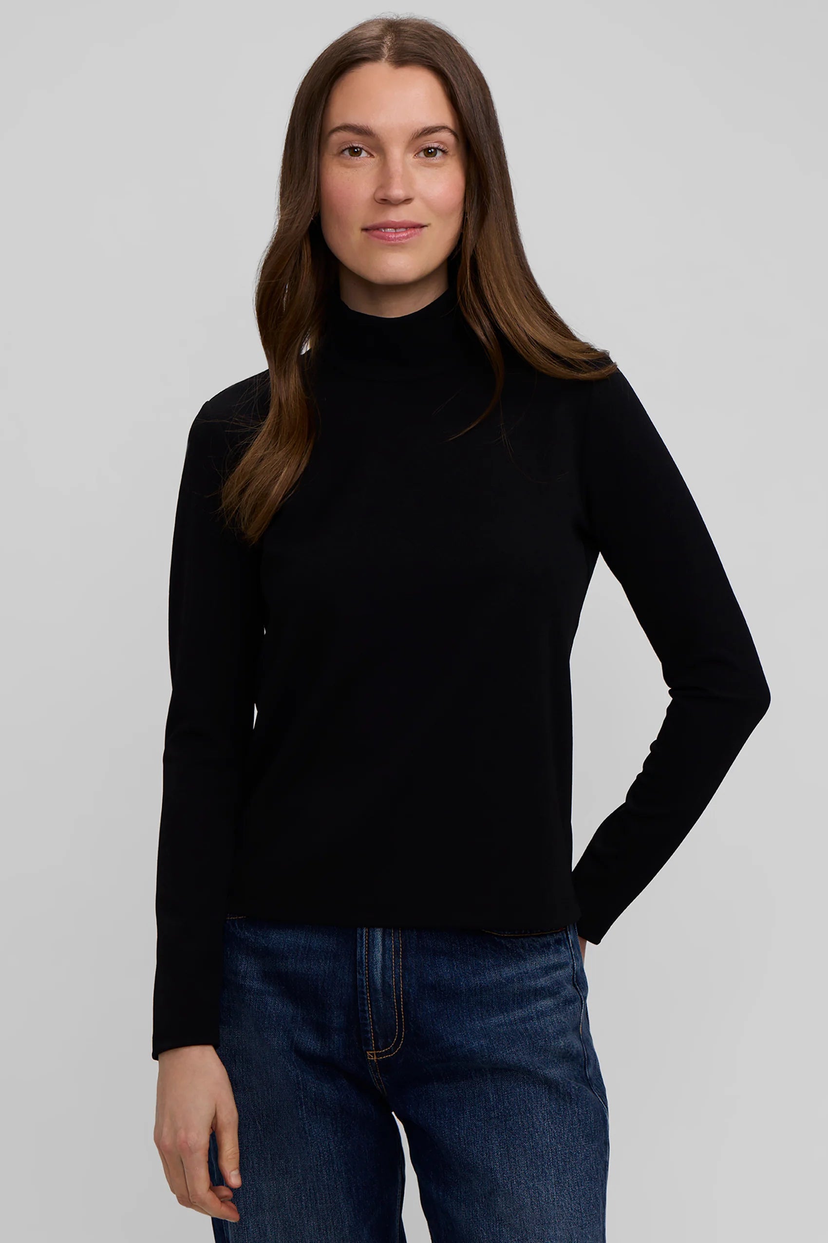 Foxcroft 205953 Liv Knit Crepe Long Sleeve Turtleneck
