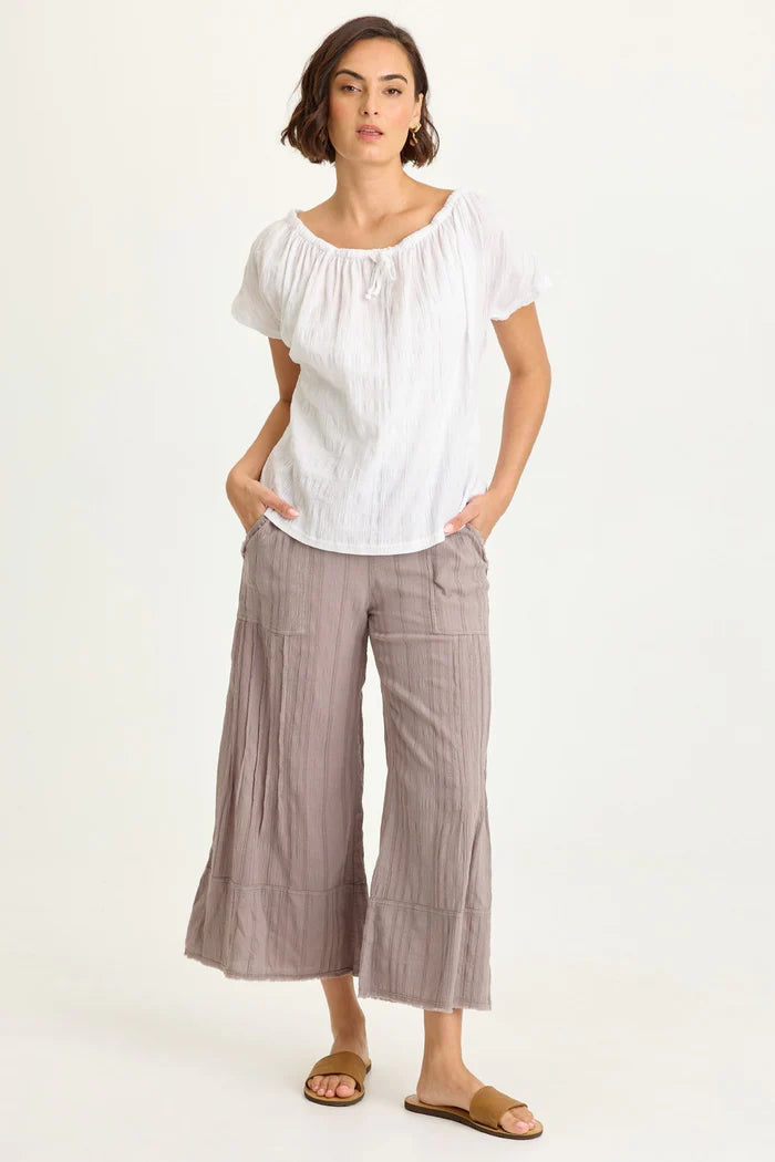 XCVI 23132W Doyen Textured Gauze Crop