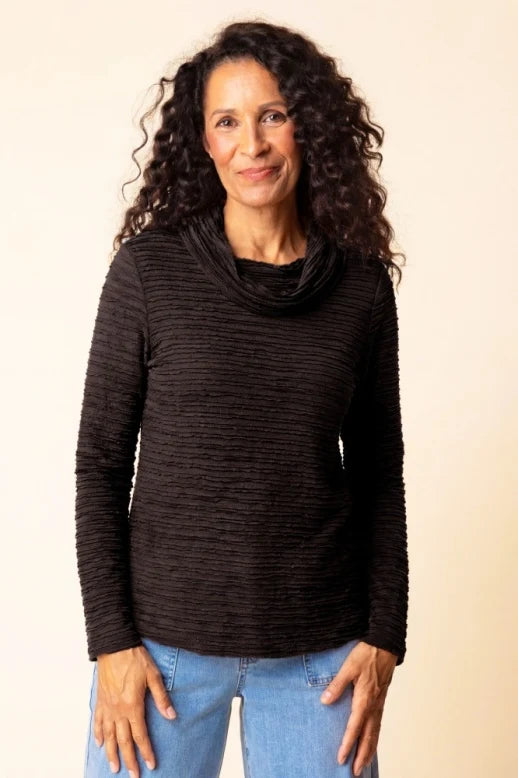 Habitat 23329 Lustre Lines Cowl Neck Top