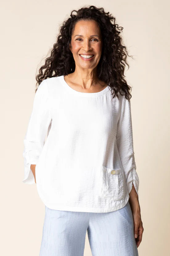 Habitat 30712 Whisper Jacquard Rayon Pleat Top