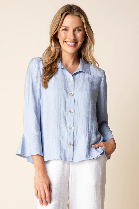 Habitat 30713 Whisper Jacquard Rayon Flounce Shirt