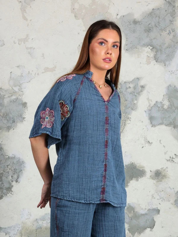 Avani del Amour 4013 Puff Sleeve Blouse