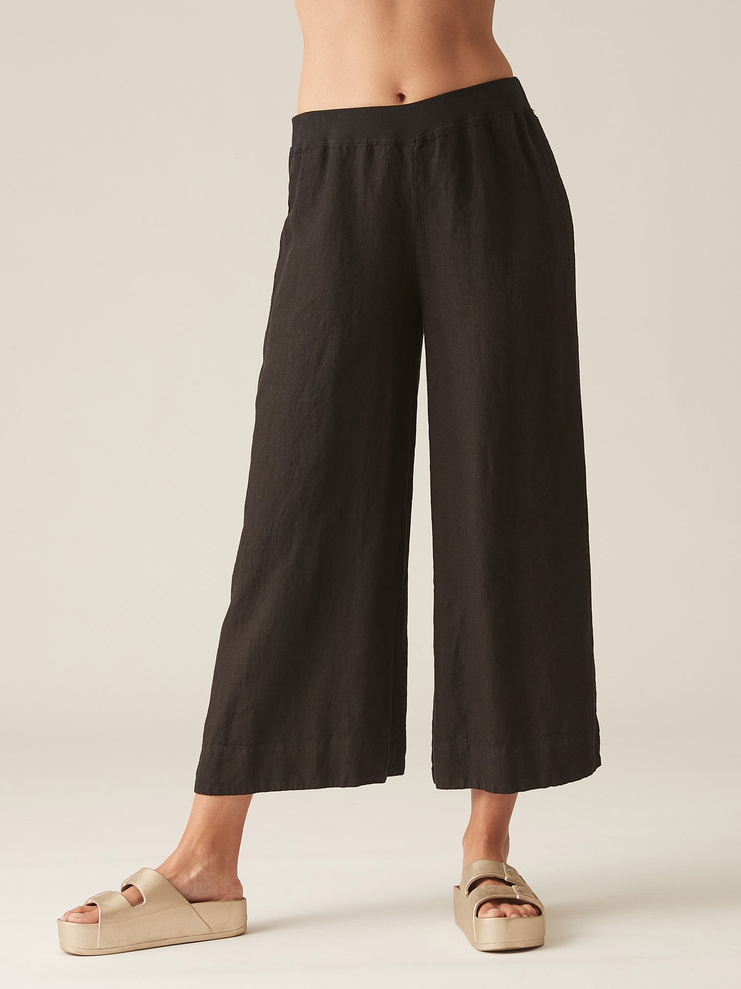 Cute & Comfy 4402754 Linen Cropped Pant