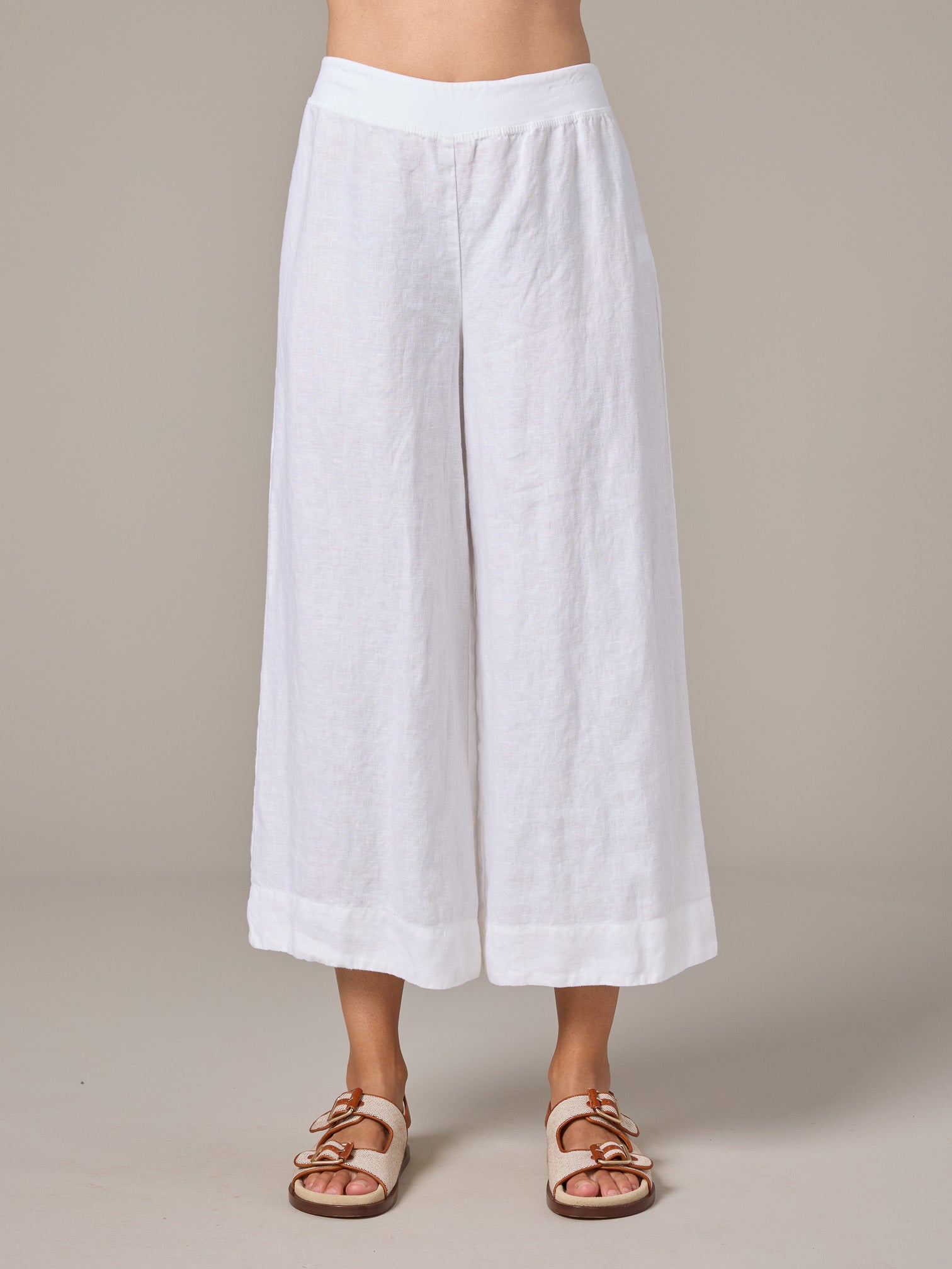 Cute & Comfy 4402754 Linen Cropped Pant