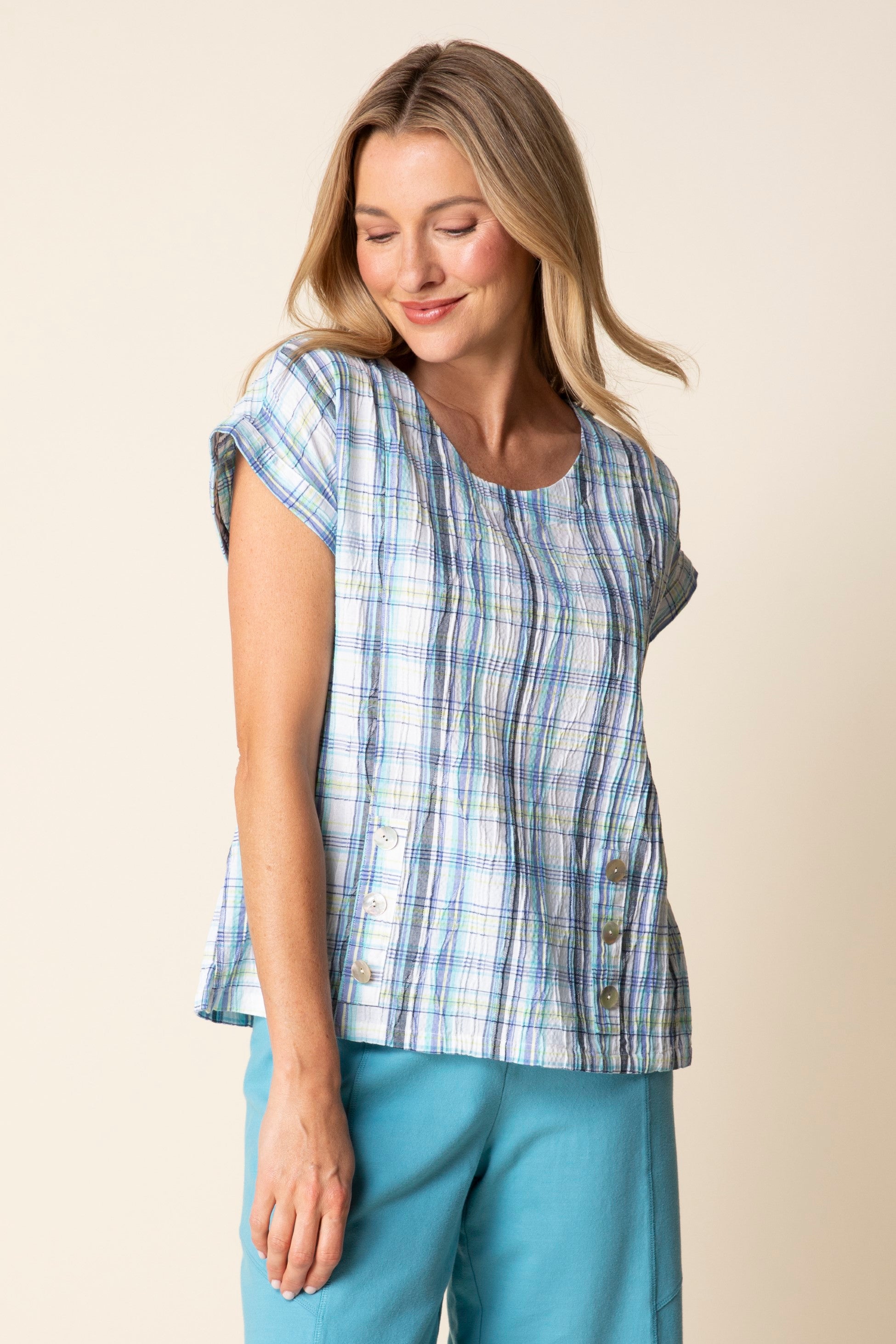 Habitat 46632 Blurred Plaid Harwich Pullover