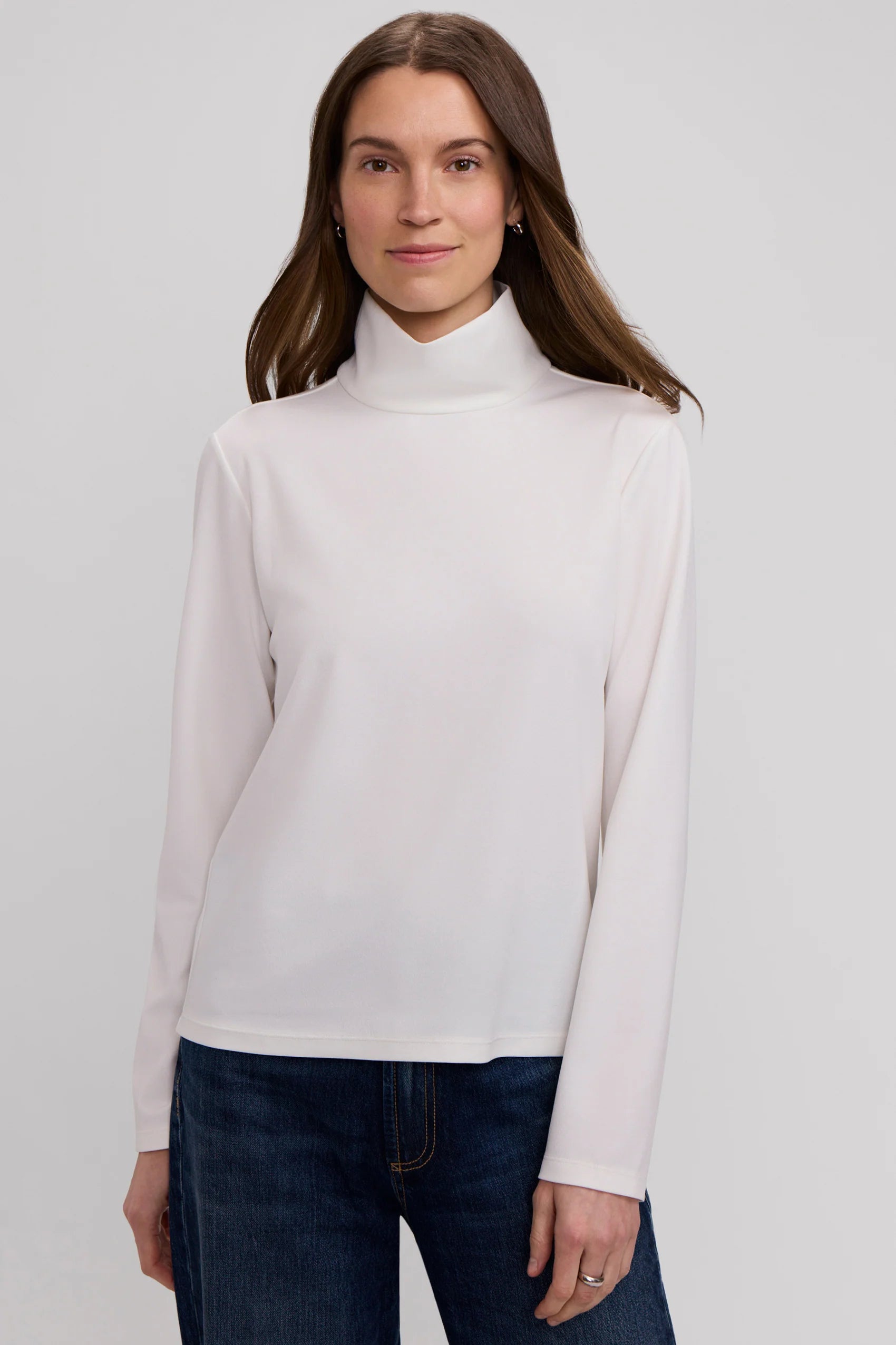 Foxcroft 205953 Liv Knit Crepe Long Sleeve Turtleneck
