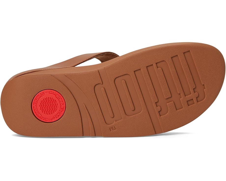 FINAL SALE FitFlop Fino Crystal-Chain Leather Toe-Post Sandals