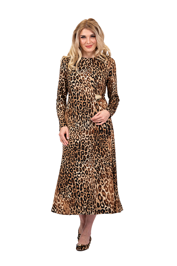 Scapa 7872 Long-Sleeve Dress w/ Clip Accessory