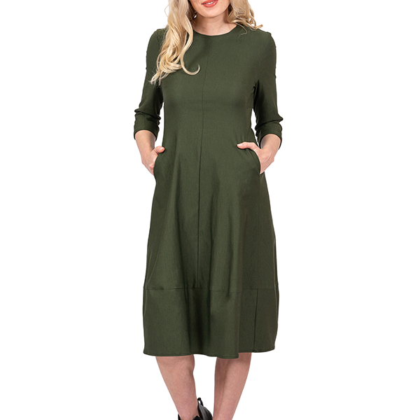 dress 3 4 sleeve knee length Black Dress 3/4 Sleeve Knee Length 3/4 Sleeve V-Neck Knit Dress, Black Ming Wang