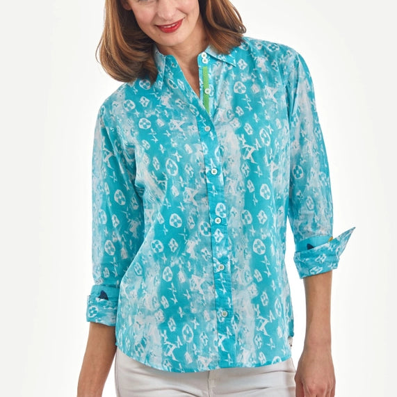 Dizzy Lizzie 4023-R629 3/4 Sleeve Rome Shirt