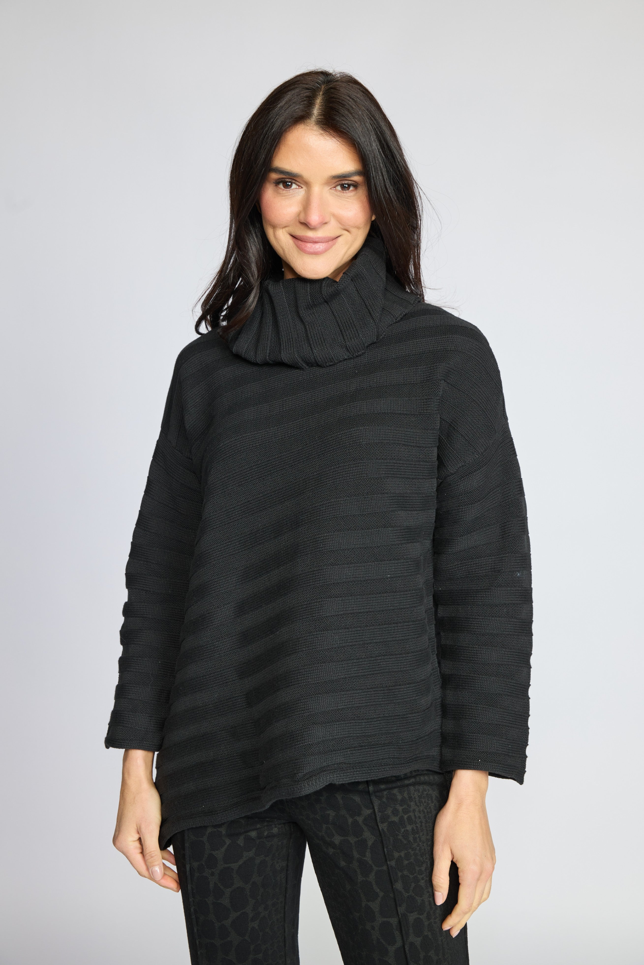 Olivia by Habitat 920700 Statement Rib Diagonal Turtleneck