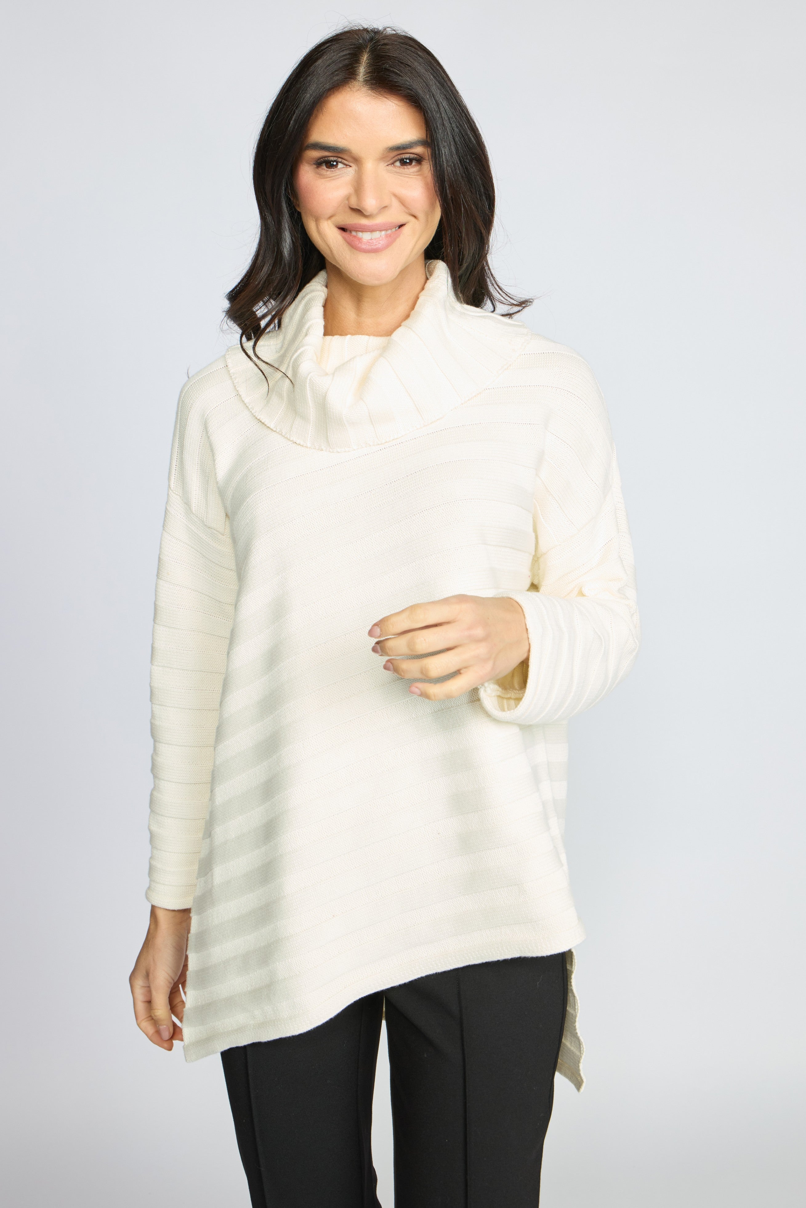 Olivia by Habitat 920700 Statement Rib Diagonal Turtleneck