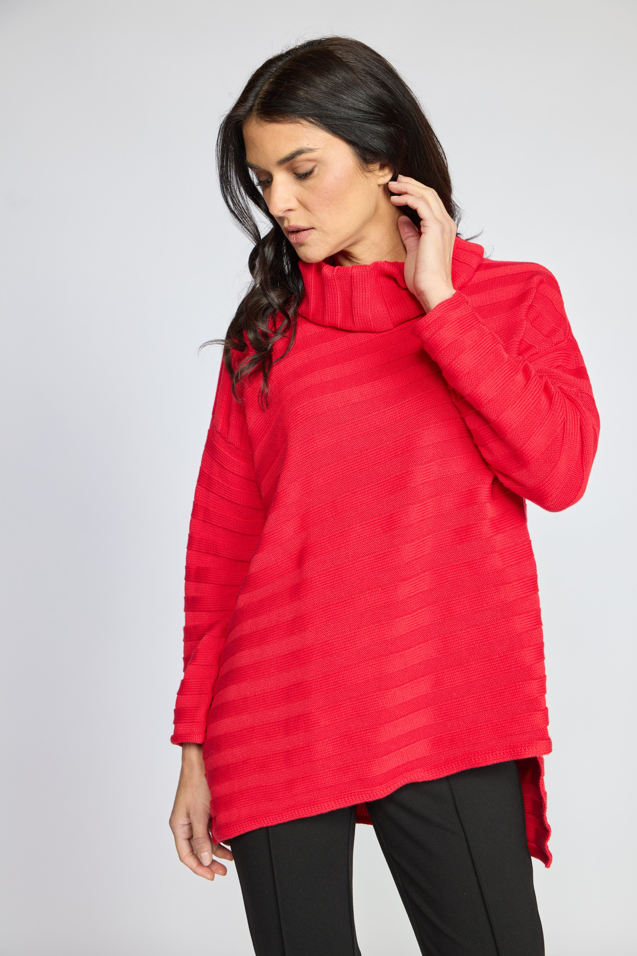 Olivia by Habitat 920700 Statement Rib Diagonal Turtleneck