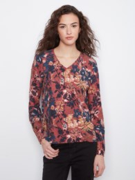 Charlie B C2907P Reversible V-Neck Sweater