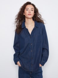 Charlie B C4716 Tencel Button-Front Shirt