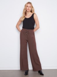 Charlie B C5818 Soft Scuba Wide Leg Jogger Pants