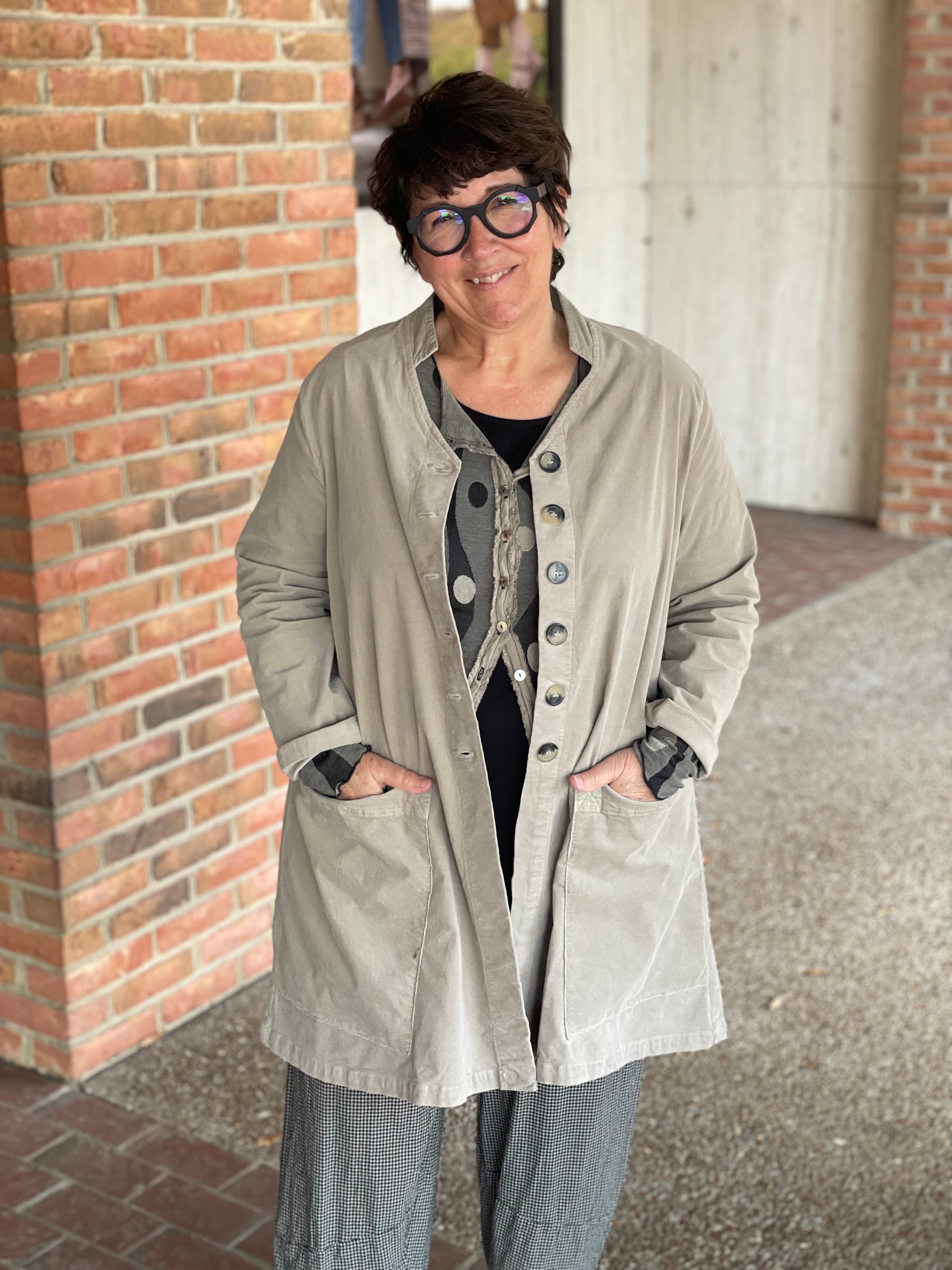 Cute & Comfy 0038584 Crimpled Fabric Swing Coat