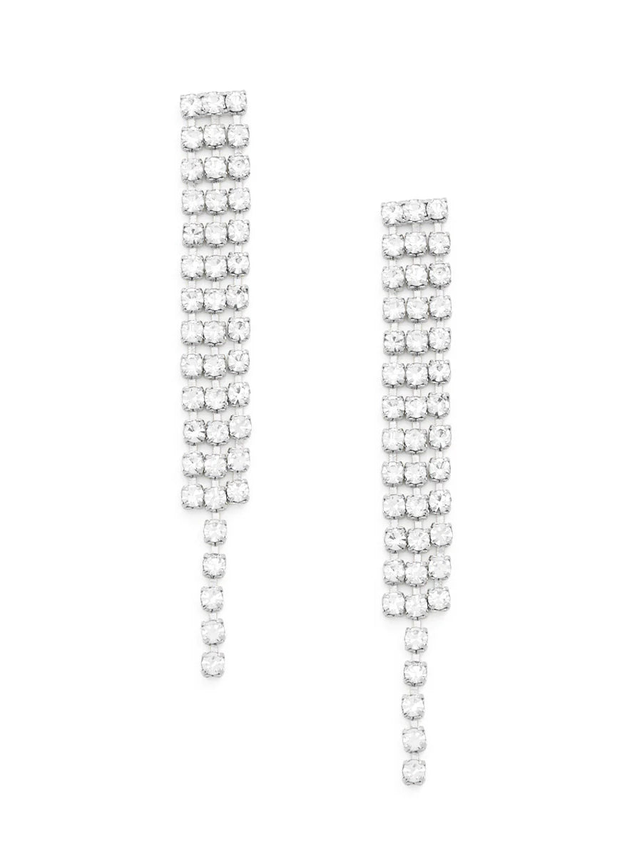 Zenzii E2823 Crystal 3-Tier Linear Drop Earring