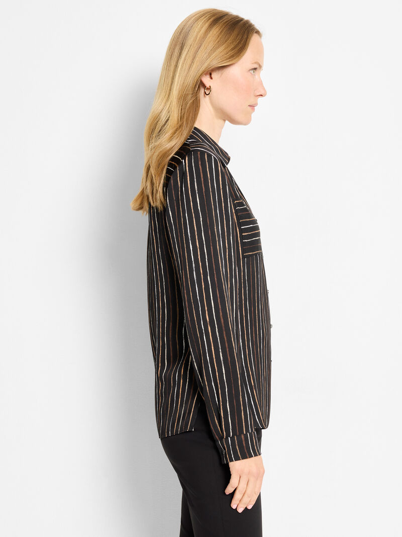 FINAL SALE NIC+ZOE F251621 Mini Painted Stripe Shirt – Cute & Comfy