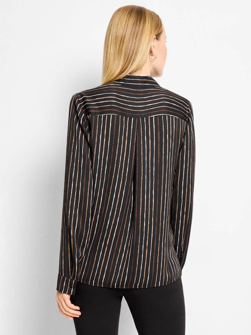 FINAL SALE NIC+ZOE F251621 Mini Painted Stripe Shirt – Cute & Comfy