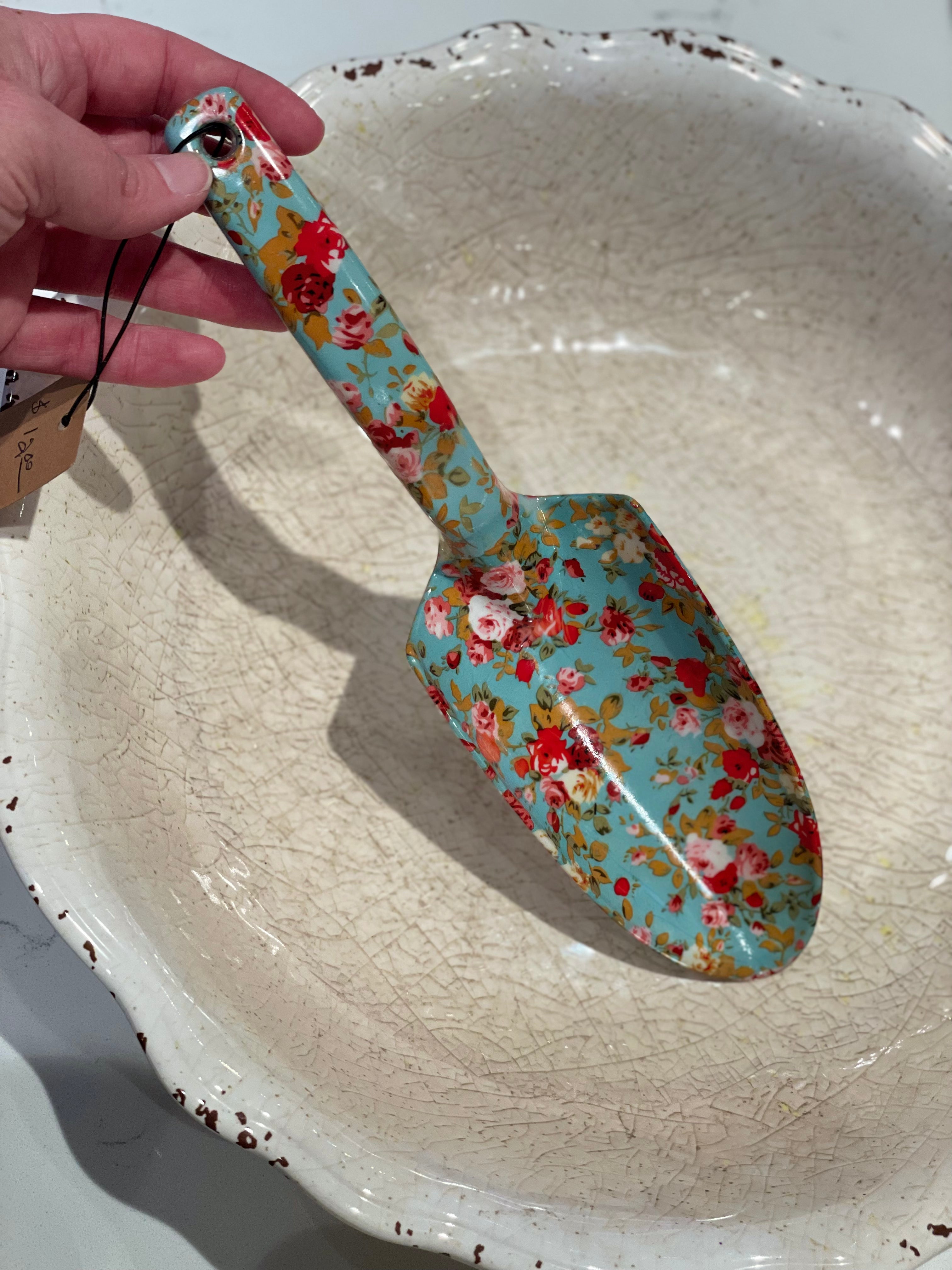 FINAL SALE Aluminum Garden Spade with Floral Pattern, 2 Styles