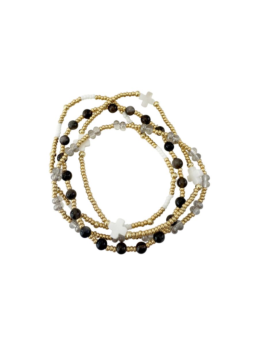 Gemelli Jade Stack Bracelet