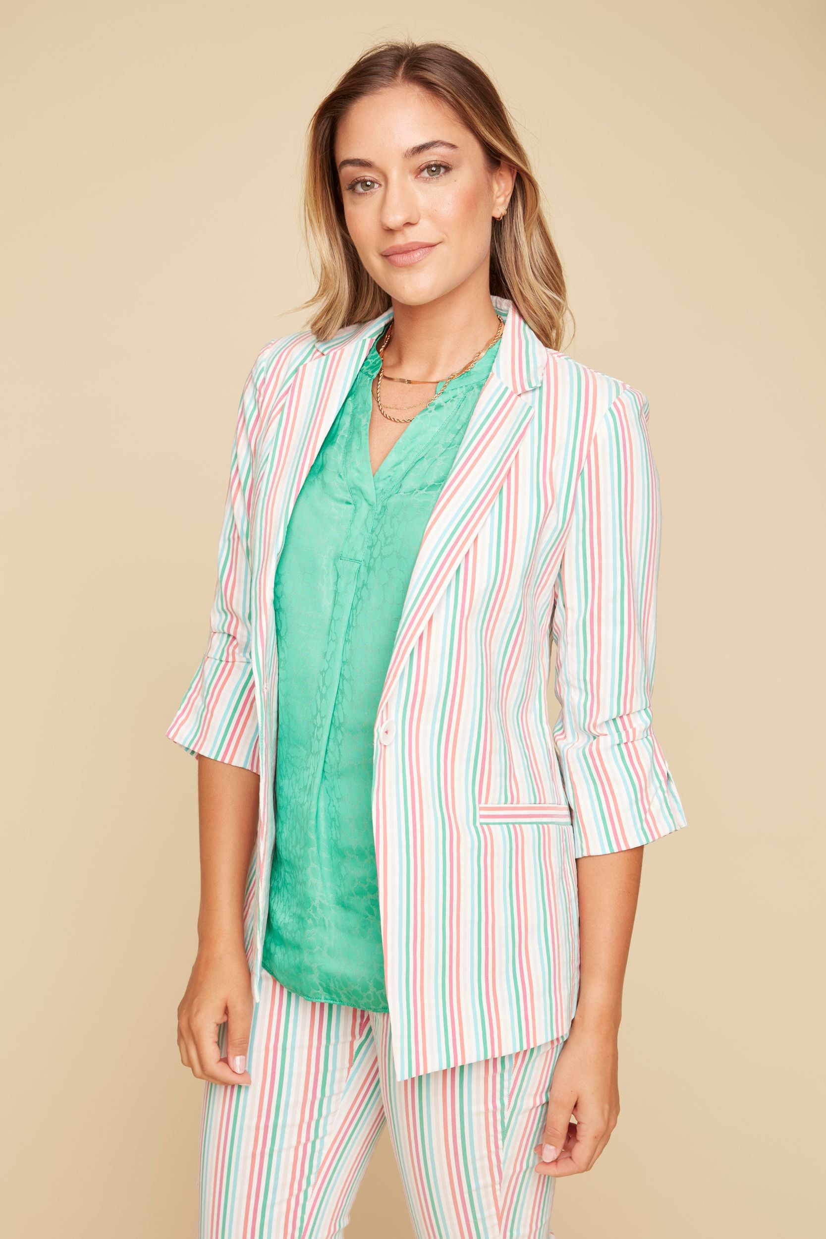 Renuar R3650 Seersucker Woven Jacket