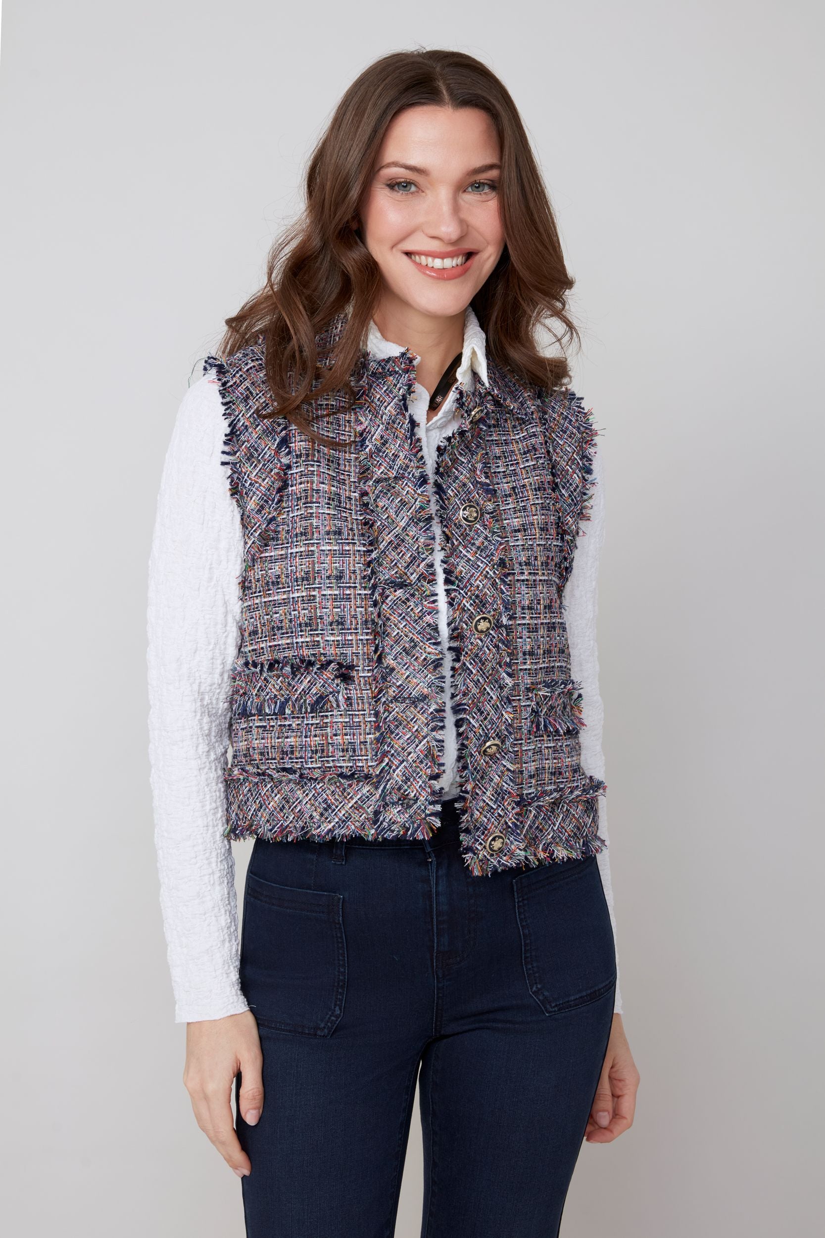 Renuar R3923 Woven Vest