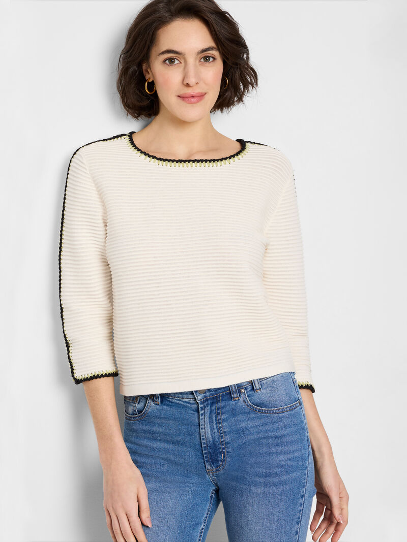 FINAL SALE NIC+ZOE S251149 Ottoman Stitched Sweater
