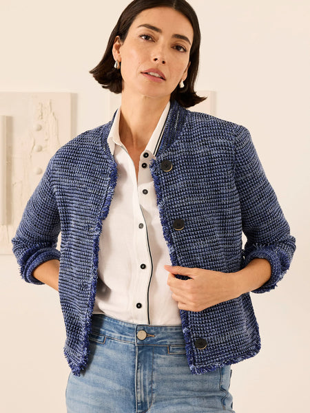 NIC+ZOE S261142 Fringe Knit Bomber Jacket – Cute & Comfy