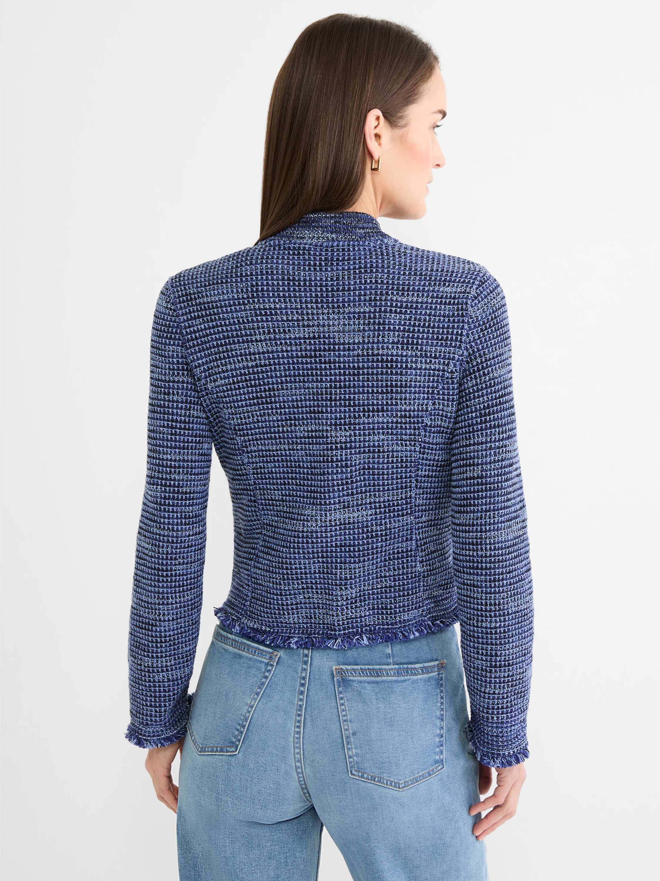 NIC+ZOE S261142 Fringe Knit Bomber Jacket – Cute & Comfy