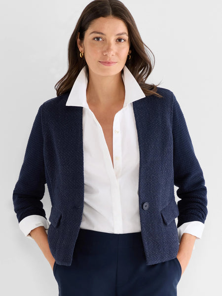 NIC+ZOE S261157 Weave Mix Collarless Knit Jacket – Cute & Comfy