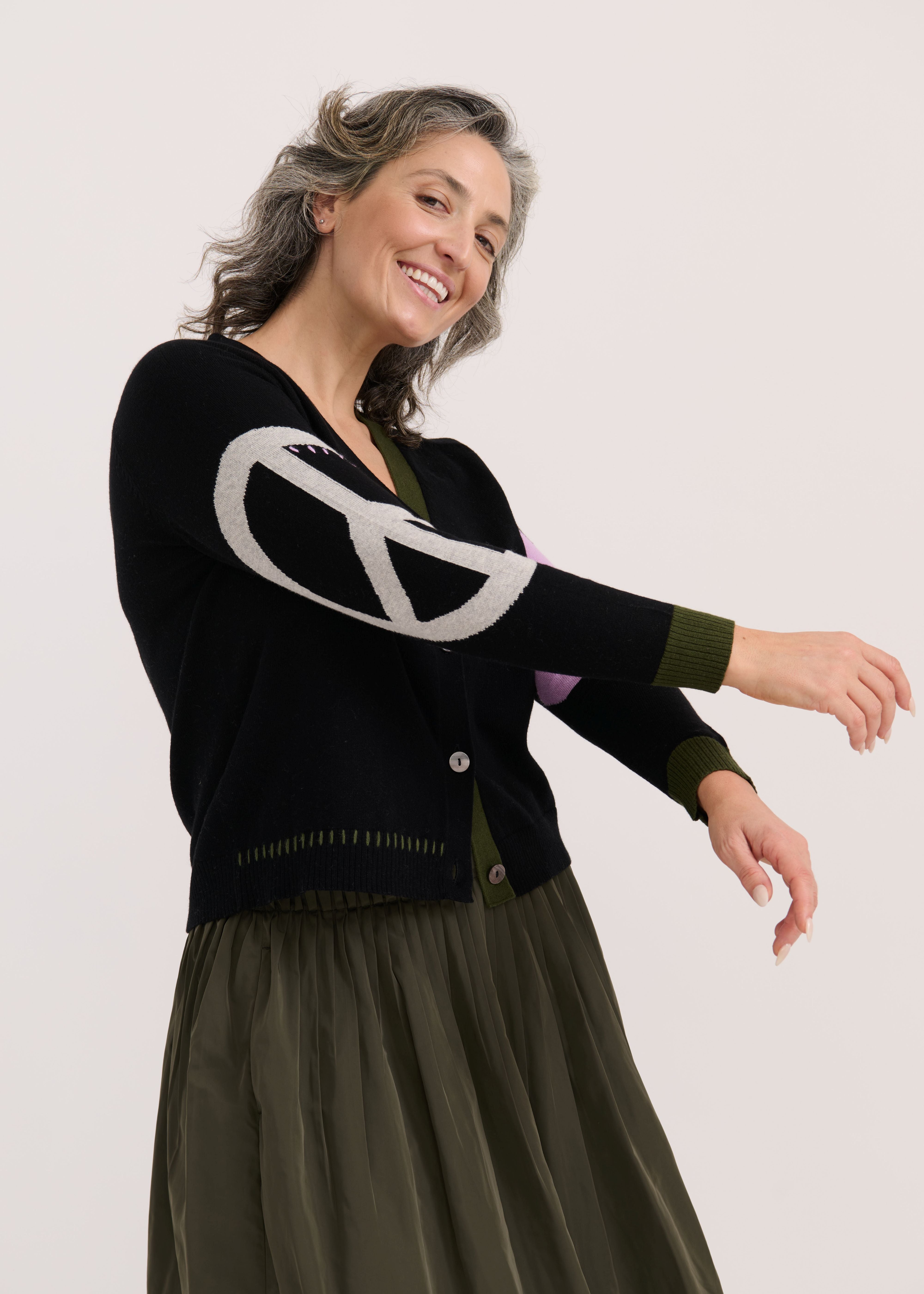 Zaket and Plover ZP7538U Peace Please Cardigan – Cute & Comfy