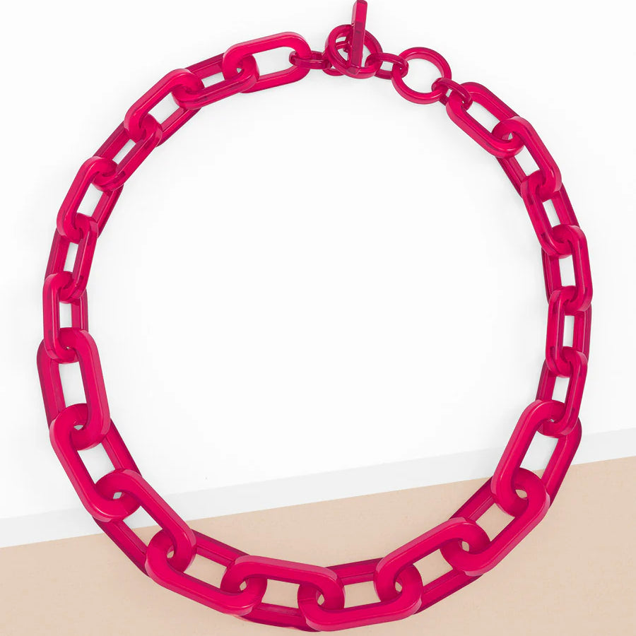 Zenzii N2877 Alice Colorful Resin Cable Link Necklace