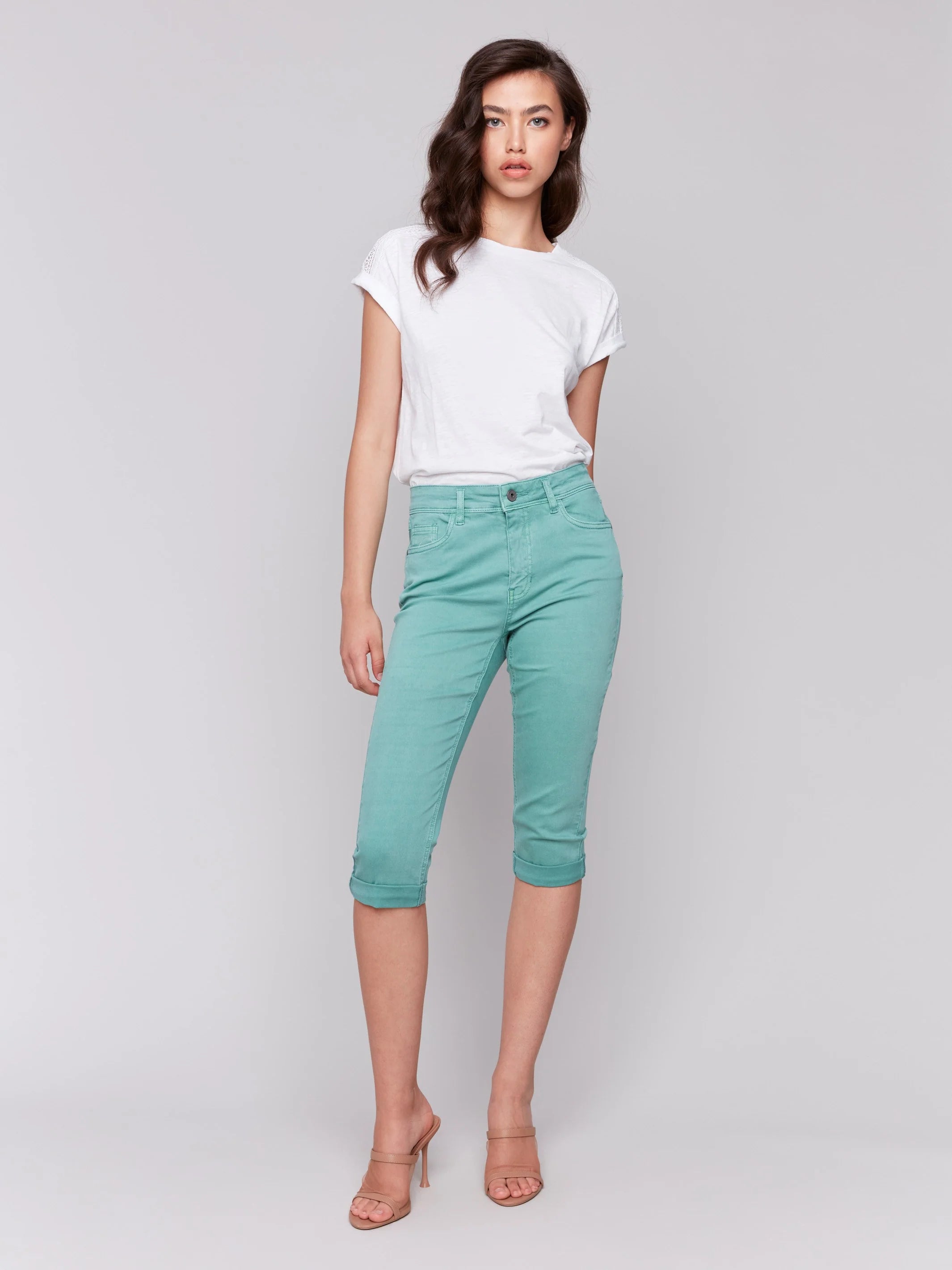 Charlie B C5208W Stretch Twill Pedal Pusher Pants