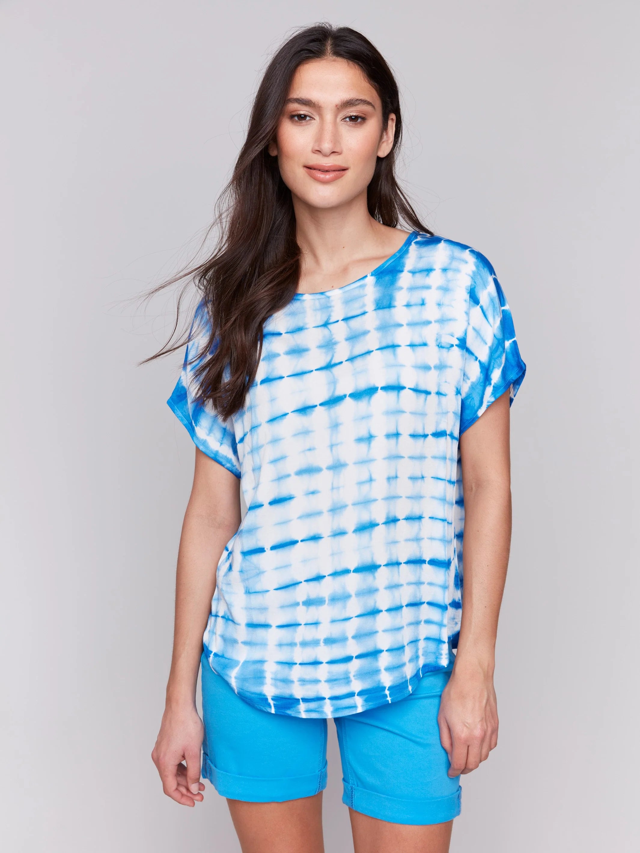 Charlie B C4465RR Tie Dye Dolman Top