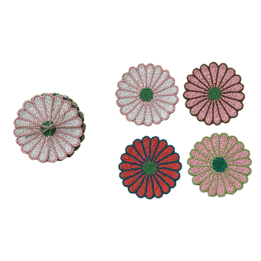 Creative Co-Op Flower Shaped Coasters
